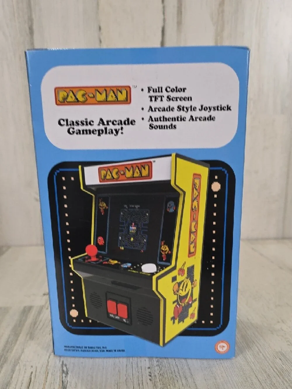 Pac-Man Mini Arcade Console Yellow & Black Retro Handheld NEW
